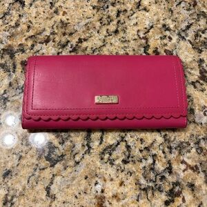 Kate Spade Pink Braided Leather Wallet